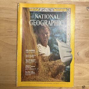Vintage National Geographic August 1971 Oklahoma Spiders Philippines Tektite II
